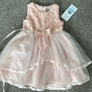 Girls peach formal dress